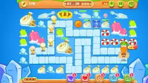 保卫萝卜2第44关攻略图解法_1插图1