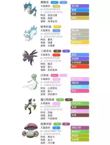 精灵宝可梦龙系阵容搭配插图