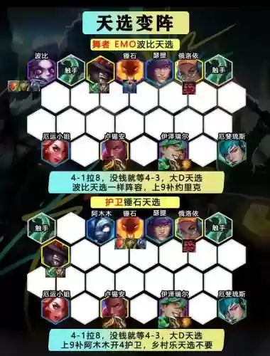 jcc阵容大全插图