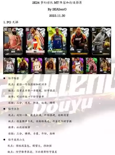 梦幻球队搭配阵容插图