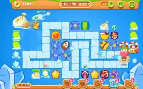 保卫萝卜2第44关攻略图解法_1插图